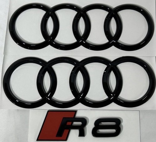 Audi emblem black front - audi, r8