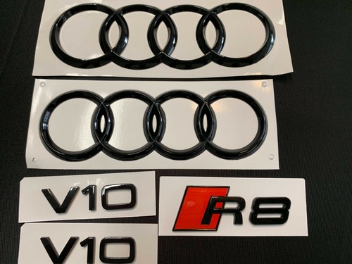 Audi gloss black emblem kit - audi,