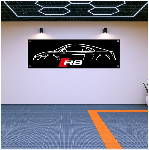 Audi flag banner supercar - r8,